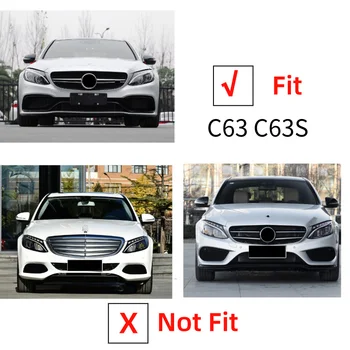 GT Mercedes için ön ızgara W205 C Sınıfı-2021 C63 C63S AMG spor ön ızgara ABS ön tampon ızgarası amblemi olmadan