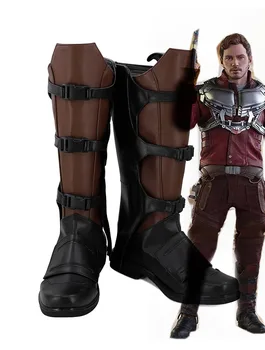 Guardians Galaxy Yıldız Efendisi Peter Quill Cosplay Çizmeler Ayakkabı Custom Made Cadılar Bayramı Makyaj