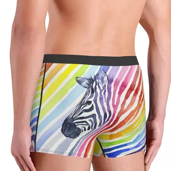 Gökkuşağı Zebra Çizgili külot Homme Külot Erkek İç Çamaşırı seksi Şort Boxer Külot