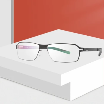 Gözlük Benzersiz Hiçbir vida Tasarım Marka Dikdörtgen Çerçeve Optik Gözlük Gözlük Reçete Gözlük grim