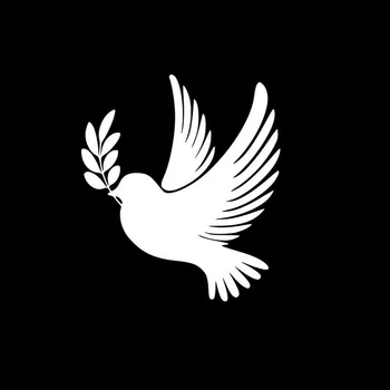 Güvercin Dünya Barış Klasik Çıkartması Moda pencere dekorasyonu PVC Su Geçirmez Güneş Koruyucu Araba Sticker Siyah / Beyaz / Kırmızı / Lazer / Gümüş