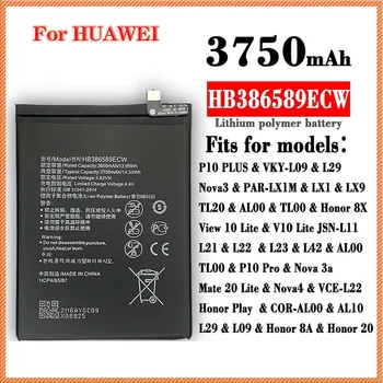 HB386589ECW Huawei P10 Artı Onur Görünüm 10 Onur Oynamak 20 Nova 3 4 3a Mate 20 Lite Onur 8A 20 L29 L42 3750mAh Pil + Araçları