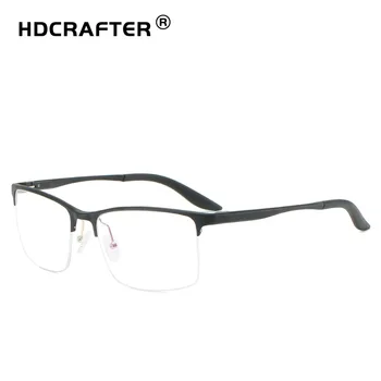 HDCRAFTER TR90 Titanyum Erkekler Gözlük Çerçeve Şeffaf lensler Optik Gözlük Çerçevesi Reçete Gözlük Gözlük 6325 Oculos De Gri