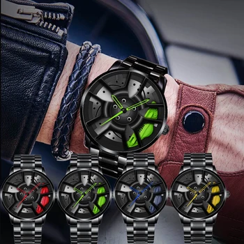 Hip hop İzle Moda Marka saatler erkek Gelişmiş tasarım Seiko Kuvars kol saatleri Paslanmaz çelik İzle lüks Hediye erkekler saat