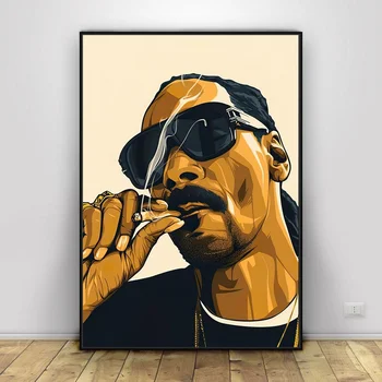 Hip Hop Snoop Dogg Şarkıcı Yıldız Rapçi Posterler duvar Sanatı Resimleri Dekoratif Baskı Tuval Resimleri ıçin Oturma Odası Ev Dekor