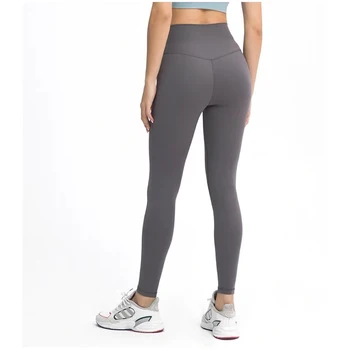Hizalama Naylon Kumaş Legging Kadınlar Yoga Pantolon Süper Sıkı Spor Egzersiz Tayt Spor Tayt Koşu Pantolon Özel Logo