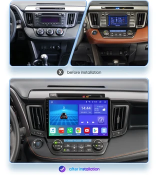 Hizpo 8 Çekirdekli 4G WIFI Araba Radyo Multimedya Video Oynatıcı Toyota RAV4 RAV 4 2013 - 2017 DSP 2din Android 12.0 Autoradio Carplay