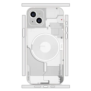 Hiçbir şey Telefon Tarzı Çıkartma Kaplama iPhone 14 Pro Max Anti-Scratch Arka etiket Filmi iPhone 12 13 14 Artı