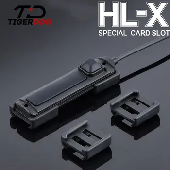 HL-X ışık Cep Paneli PEQ-15 D2 Akışı el feneri Fit 21MM Picatinny Ray WADSN Taktik Silah izci ışık anahtarı Yuvası