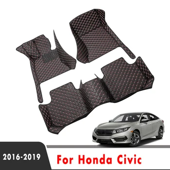 Honda Civic için 10th Sedan 2021 2020 2019 2018 2017 2016 Araba Paspaslar Halı Oto Styling Özel Koruyucu Kapakları Dekorasyon