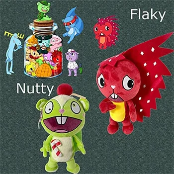HTF Mutlu Ağaç Arkadaşlar peluş oyuncak Lapa Lapa Flippy Fliqpy Çatlak Peluş Şekil Karikatür Anime Doldurulmuş Hayvan Yumuşak Bebek Hediye Çocuklar için