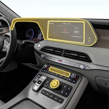 Hyundai Palisade 2019 için 2020 2021 2022 Araba TPU Merkezi Kontrol İç Film Navigasyon Ekran koruyucu film Aksesuarları