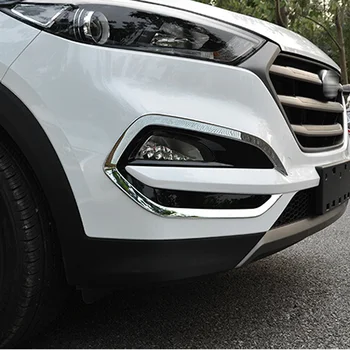 Hyundai Tucson -2018 için ABS Krom Ön Sis işık Lambası Kapak Trim Sis Lambası Lamba Gölge Çerçevesi Sis Lambası Çerçeve Süslemeleri