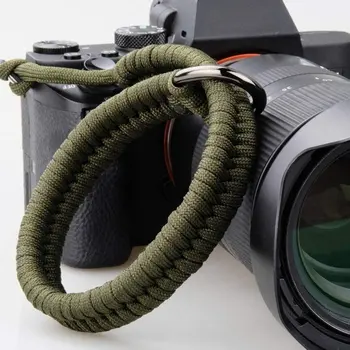 Hızlı Bırakma Konnektörü Tabanı İle Sony Canon Fujifilm Olympus Leica SLR Fotoğraf Makinesi Omuz Askısı El Dokuması Bileklik