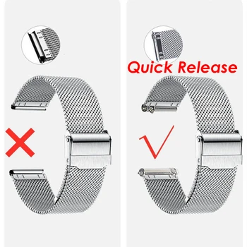 Hızlı Bırakma örgü saat kayışı Toka Bileklik 20mm 22mm Samsung Galaxy Watch4 Watch3 Aktif Kayış 12/13/14/16/18 / 24mm Bant
