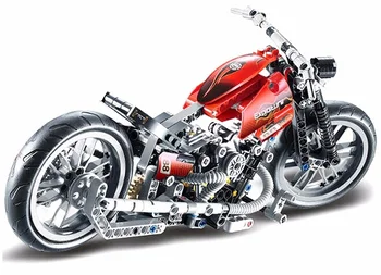 Hızlı motosiklet oyuncak yapı taşları Exploiture Modeli hediye çocuk yarış 378 adet set Teknoloji Uyumlu dropshipping