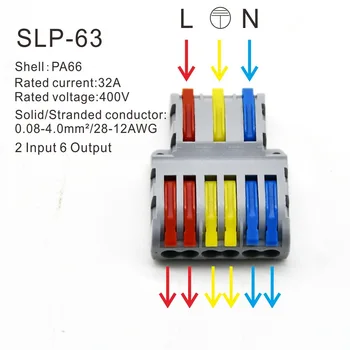 Hızlı Tel Bağlayıcı SPL Evrensel elektrik kablosu Konnektörleri Push-in İletken Terminal Bloğu lambaları ve lanterelectrical splitter