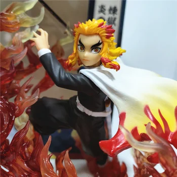 Iblis avcısı Anime Rengoku Kyoujurou Sıfır Yangın Ejderha PVC Aksiyon Figürü Oyuncak 170mm Kimetsu hiçbir Yaiba Heykelcik Oyuncaklar