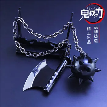 Iblis avcısı Kılıç Taş Hashira Gyomei Himejima Nichirin Bıçak Anime Periferik Bıçak Katana Anahtarlık Silah noel hediyesi