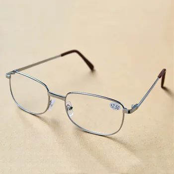 ıboode Metal Tam Çerçeve Gözlük Presbiyopik okuma gözlüğü Basit Tasarım Unisex Altın Gümüş Gözlük Ebeveynler Uzak Görüş Gözlük