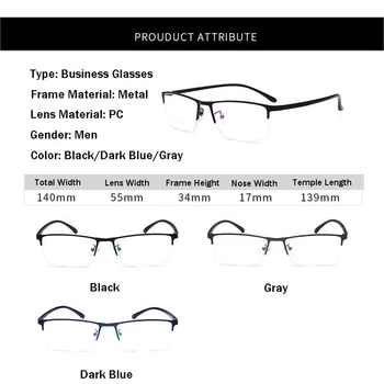 ıboode Retro Yarım Çerçeve Bitmiş Miyopi Gözlük Erkekler Kadınlar Diyoptri İle -0.75 1.0 1.50 1.75 2.0 2.25 2.5 2.75 3.0 3.25 3.5 3.75 4