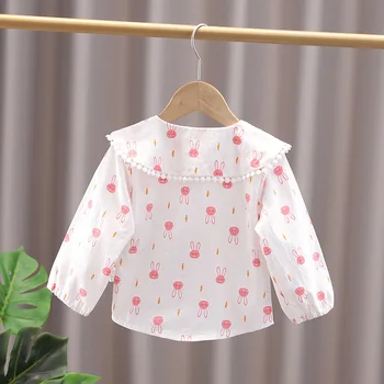 IENENS Kızlar Bluzlar Giyim Bebek Bahar Dantel Gömlek Yürüyor bebek Tavşan Tees Tops 1 2 3 4 5 Yıl Çocuklar Pamuk Elbise