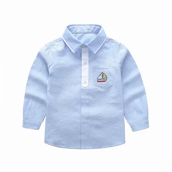 IENENS Uzun Kollu Gömlek Bebek Erkek Düz Renk Gömlek Fit 3-11 Yıl Çocuklar Tops Tees Gömlek Pamuk bluz