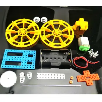 Iki tekerlekli denge aracı Modeli Kitleri DIY Elektrikli Robotik Eğitim Kitleri Bilim Oyuncaklar Çocuklar için Montaj Plastik Model Oyuncak