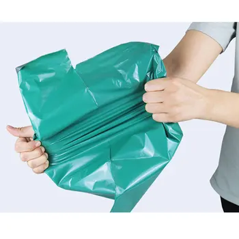 INPLUSTOP Poli Giyim Posta Kılıfı Yeşil Renk Taşıma Kurye saklama çantası Öz-mühür Zarf Posta Posta Çanta Özel LOGO