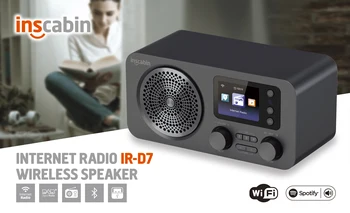 Inscabin D7 İnternet DAB / DAB + Dijital Radyo, İnternet Radyosu / Spotify Connect ve Bluetooth / FM / Renkli Ekranlı Dijital Radyo