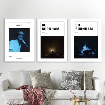 Iskandinav Pop Posterler ve Baskılar BO BURNHAM Rapçi Film Yıldızı Tuval Boyama Modern Duvar Resimleri için Oturma Odası Ev Dekor