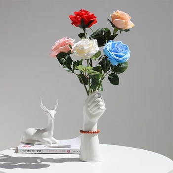 Iskandinav Tarzı Seramik Vazo Modern Yaratıcı El Vazo Çiçek Düzenleme Ev Dekor Ofis Masaüstü Oturma Odası Süsleme Hediyeler