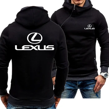 İlkbahar ve sonbahar erkek Lexus Hoodie eğimli fermuar moda uzun kollu Kapşonlu eğlence ceket