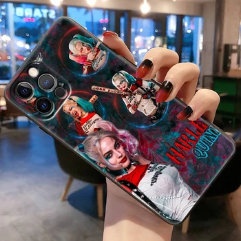 İntihar Kadro Harley Quinn Telefon Kılıfı İçin Apple iPhone 14 13 12 11 SE XS XR X 7 8 6 mini Artı Pro MAX 2020 Siyah Kapak