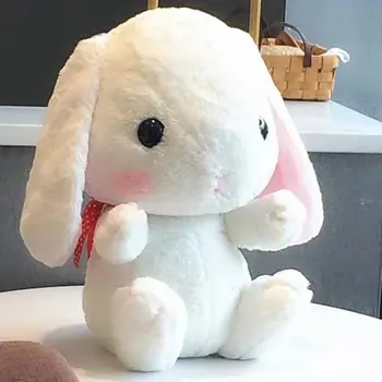 Japon Eğlendirmek Büyük Loopy Küçük Beyaz Tavşan Lop Kulaklı Tavşan Uzun Kulaklı Tavşan peluş oyuncak Bebek Yastık 4-6y 7-12y 12 Y Hediye