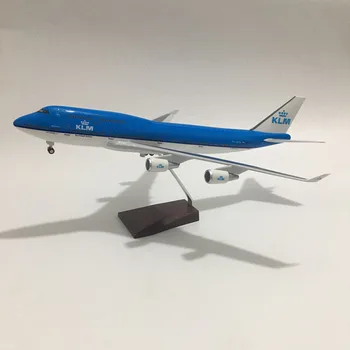 JASON TUTU 1: 160 ölçekli KLM Boeing b747 uçak Modeli uçak modeli KLM kraliyet hollandalı uçak modeli Diecast reçine uçaklar ışık ile