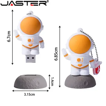 JASTER Yeni USB 2.0 Flash Sürücü Astronot 64GB Kalem Sürücü Sevimli Karikatür Modeli 32GB Memory Stick Yaratıcı Hediye Çocuklar için Pendrive