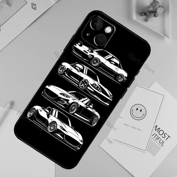 JDM Legend Drift Araba Kılıfı iPhone 13 12 Mini X XR XS Max Kapak Apple iPhone 11 14 Pro Max 6S 8 7 Artı SE2