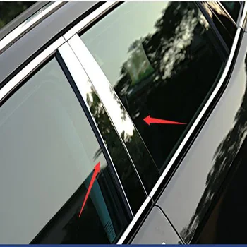 Jeep Pusula 2017 2018 için 2019 2020 Paslanmaz Çelik Pencere Sütun Düzeltir Merkezi Ayağı Araba Dekorasyon Aksesuarları