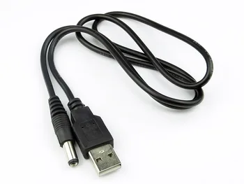 Kablo 80cm USB Bağlantı Noktası DC 2.0 2.5 3.5 4.0 5.5 mm 5V DC Varil Jack Güç Kablosu Konektörü Siyah LED Lamba Veya Diğer Ekipman