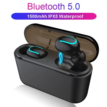 Kablosuz bluetooth 5.0 Kulaklık Açık TWS IPX5 Su Geçirmez HBQ Q32 Mini mikrofonlu kulaklık