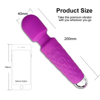 Kablosuz Dildos AV Vibratör Sihirli Değnek Kadınlar için Klitoris Stimülatörü USB Şarj Edilebilir Masaj Seks Oyuncakları Kas Yetişkinler için