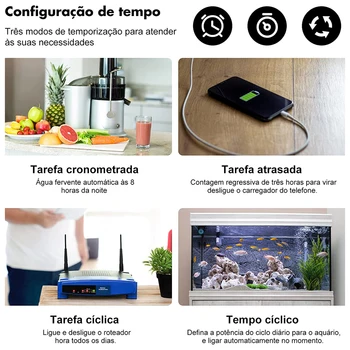 Kablosuz WiFi Akıllı Fiş Brezilya Adaptörü Tuya APP Uzaktan Ses Kontrolü Güç enerji monitörü Çıkış Zamanlayıcı Soketi Alexa Google