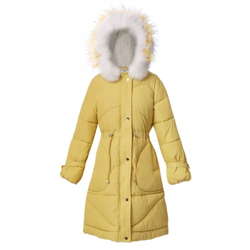 Kadın 2021 Uzun Parka Kadın Kış Ceket Kalın Aşağı pamuklu ceket Bayan Giyim Parkas Kadınlar Kış Dış Giyim Hiver 6808