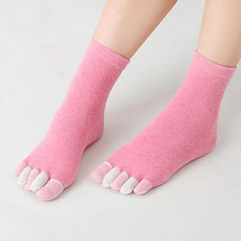 Kadın Ayak Çorap Renkli Sevimli Beş Parmak Pamuk Nefes Çorap Kadın Ayak Bileği Komik Spor Koşu Kısa Elastik Çorap 2022 Yeni