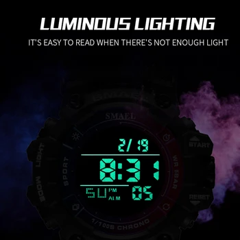 Kadın dijital saat Beyaz Moda Saat Alarm Kronometre Spor Bilezik İzle 8046 Kadın Spor Saatler LED İzle Su Geçirmez