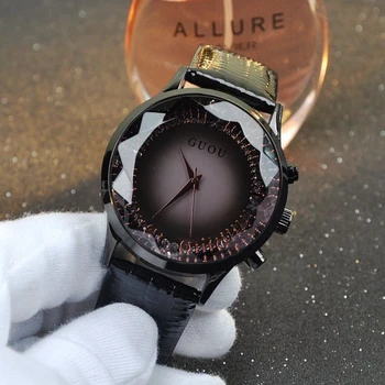 Kadın İzle Lüks Marka Bayan Saati 2021 Yeni Moda Deri Kuvars Saatı Sıcak Reloj Zegarek Damski