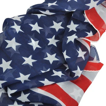 Kadın kız eşarp Amerikan bayrağı ABD bayrağı vatansever tema eşarp