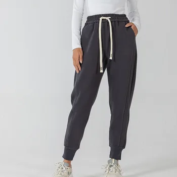 Kadın Pantolon Streetwear Kore Tarzı Gevşek Joggers Kadın Sweatpants Gri Yüksek Bel Konfor Basit Temel Rahat Moda Pantolon