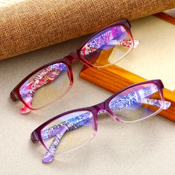 Kadın Reçine okuma gözlüğü Anti-mavi ışık presbiyopik radyasyon koruma taşınabilir Ultralight gözlük görüş bakımı + 1.0 ~ 4.0